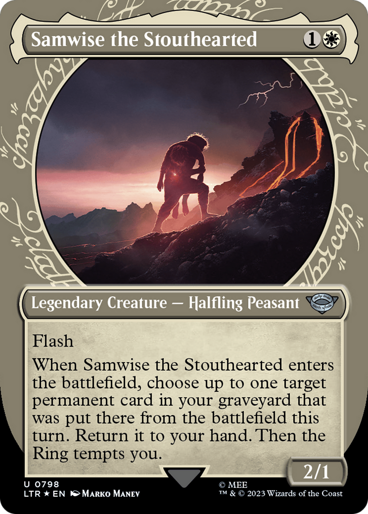 Samwise the Stouthearted (Showcase) (Surge Foil) [The Lord of the Rings: Tales of Middle-Earth] MTG Single Magic: The Gathering | Red Claw Gaming