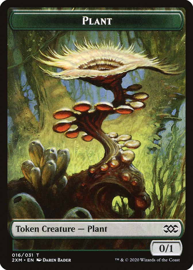 Clue // Plant Double-Sided Token [Double Masters Tokens] MTG Single Magic: The Gathering | Red Claw Gaming
