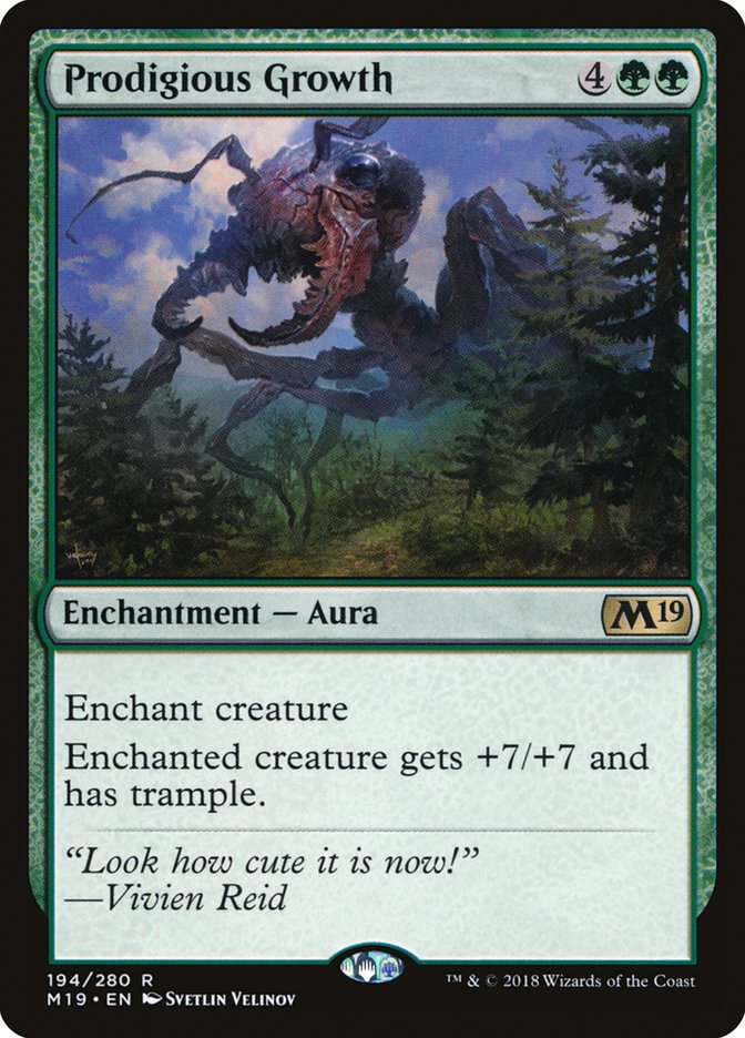 Prodigious Growth [Core Set 2019] MTG Single Magic: The Gathering | Red Claw Gaming