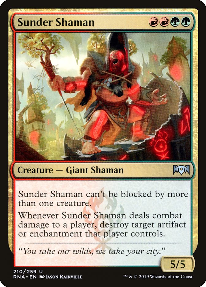 Sunder Shaman [Ravnica Allegiance] MTG Single Magic: The Gathering | Red Claw Gaming