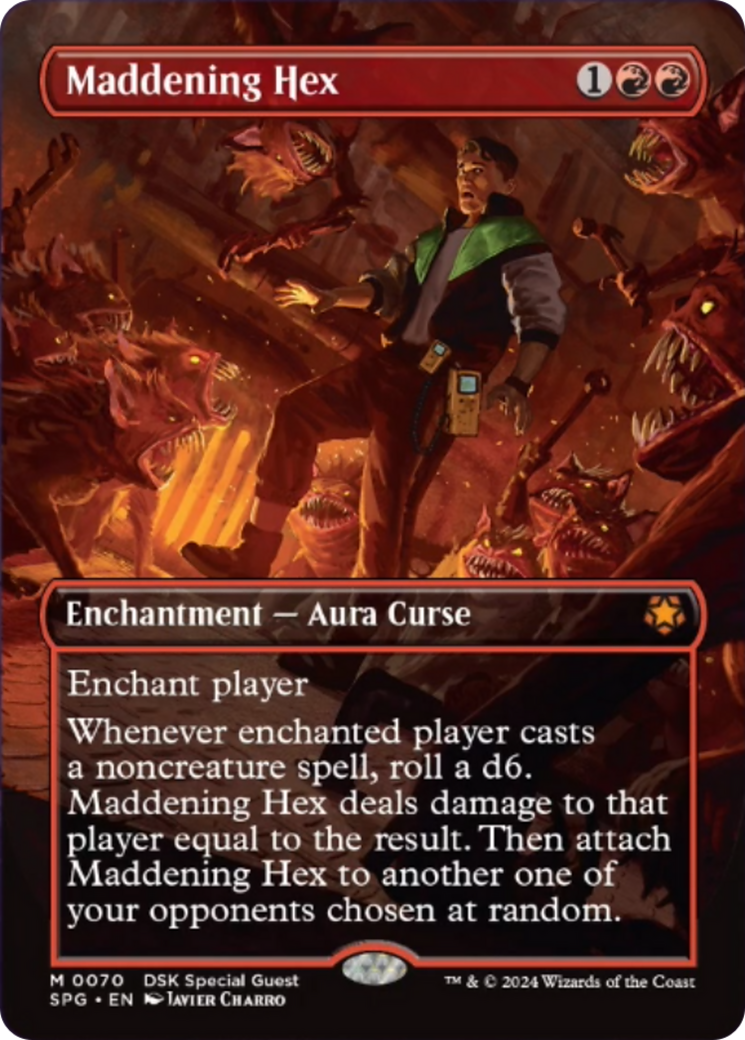 Maddening Hex (Borderless) [Duskmourn: House of Horror Special Guests] MTG Single Magic: The Gathering    | Red Claw Gaming