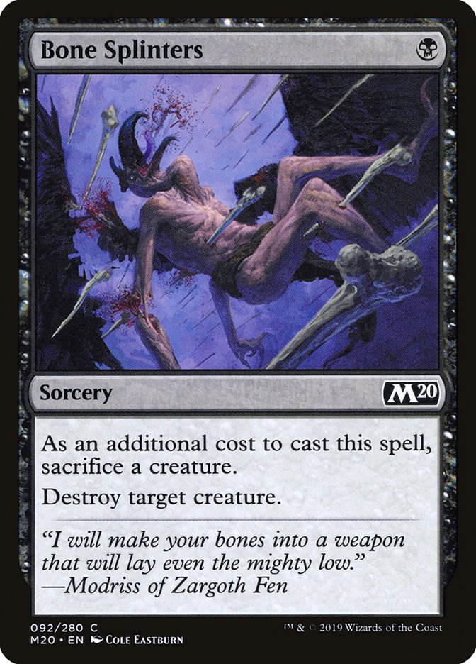 Bone Splinters [Core Set 2020] MTG Single Magic: The Gathering | Red Claw Gaming