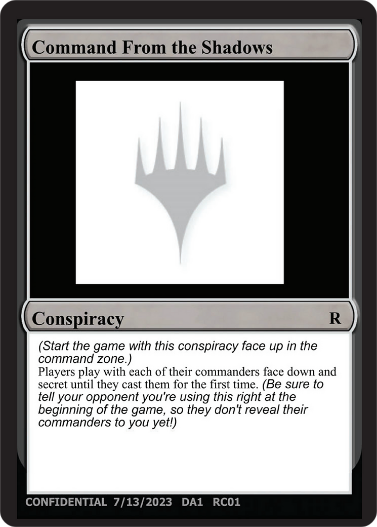 Command From the Shadows [Unknown Event] MTG Single Magic: The Gathering | Red Claw Gaming