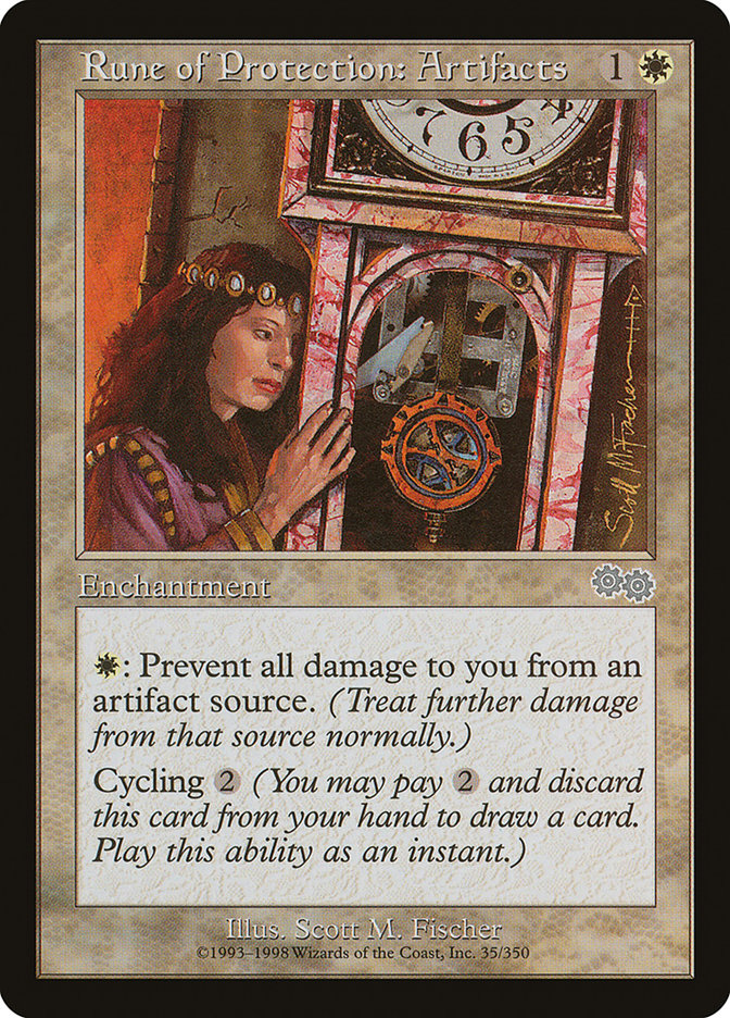 Rune of Protection: Artifacts [Urza's Saga] MTG Single Magic: The Gathering | Red Claw Gaming