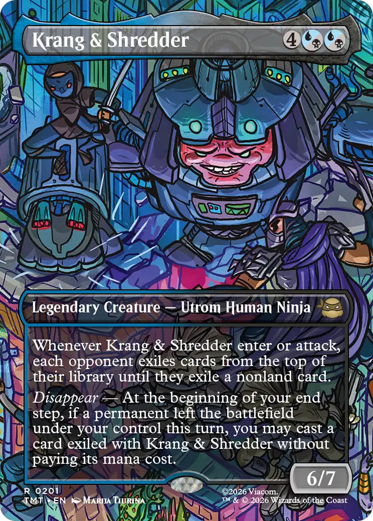 Krang & Shredder (Borderless) [Teenage Mutant Ninja Turtles] MTG Single Magic: The Gathering | Red Claw Gaming
