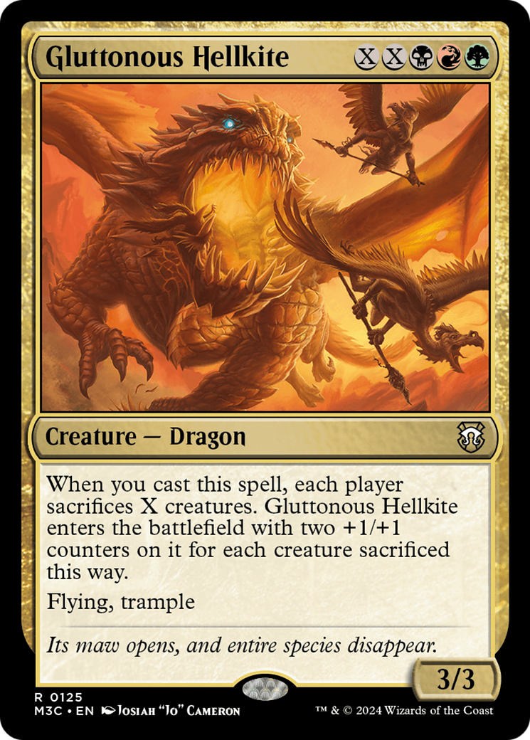 Gluttonous Hellkite [Modern Horizons 3 Commander] MTG Single Magic: The Gathering | Red Claw Gaming