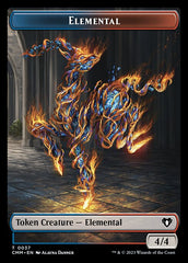 Treasure // Elemental (0037) Double-Sided Token [Commander Masters Tokens] MTG Single Magic: The Gathering | Red Claw Gaming