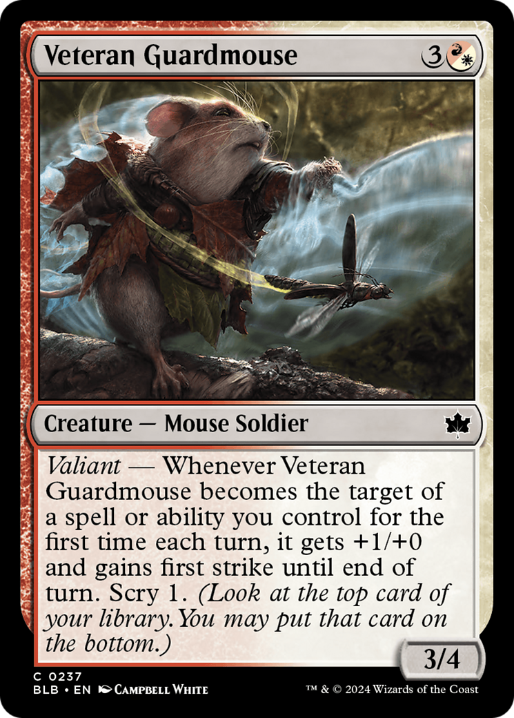Veteran Guardmouse [Bloomburrow] MTG Single Magic: The Gathering | Red Claw Gaming