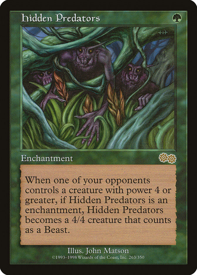 Hidden Predators [Urza's Saga] MTG Single Magic: The Gathering | Red Claw Gaming