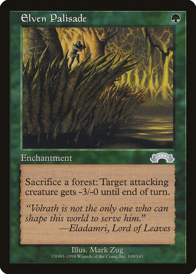 Elven Palisade [Exodus] MTG Single Magic: The Gathering | Red Claw Gaming