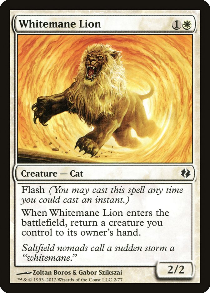 Whitemane Lion [Duel Decks: Venser vs. Koth] MTG Single Magic: The Gathering | Red Claw Gaming