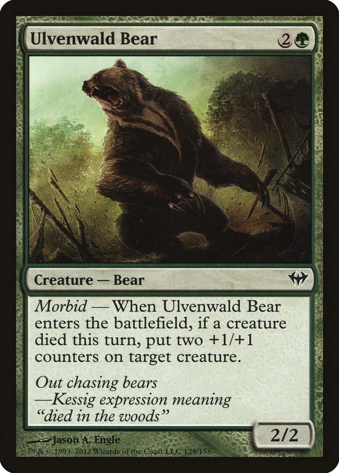 Ulvenwald Bear [Dark Ascension] MTG Single Magic: The Gathering | Red Claw Gaming