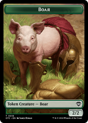 Boar // Drake Double-Sided Token [Outlaws of Thunder Junction Commander Tokens] MTG Single Magic: The Gathering | Red Claw Gaming