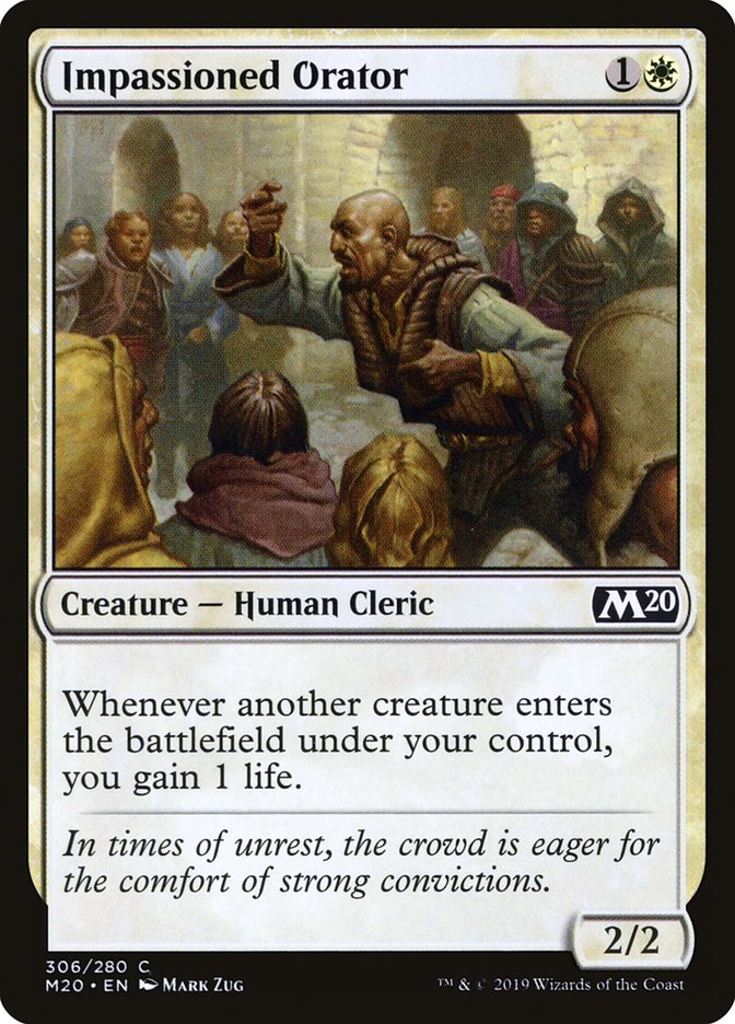 Impassioned Orator [Core Set 2020] MTG Single Magic: The Gathering | Red Claw Gaming
