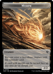 Saproling // Morph Double-Sided Token [Murders at Karlov Manor Commander Tokens] MTG Single Magic: The Gathering | Red Claw Gaming