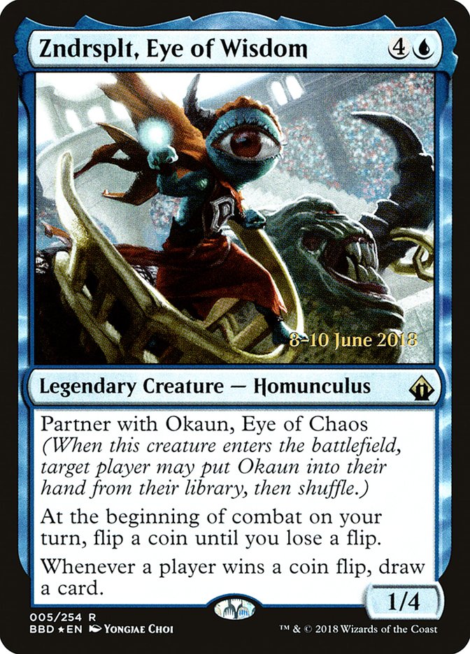 Zndrsplt, Eye of Wisdom [Battlebond Prerelease Promos] MTG Single Magic: The Gathering | Red Claw Gaming