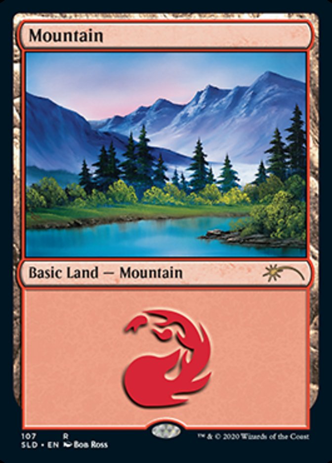 Mountain (107) [Secret Lair Drop Series] MTG Single Magic: The Gathering | Red Claw Gaming