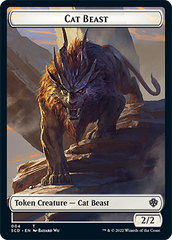 Elf Warrior // Cat Beast Double-Sided Token [Starter Commander Decks] MTG Single Magic: The Gathering | Red Claw Gaming