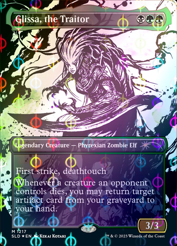 Glissa, the Traitor (Borderless Ichor Step-and-Compleat Foil) [Secret Lair Drop Series] MTG Single Magic: The Gathering | Red Claw Gaming