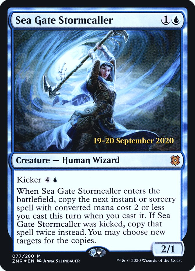 Sea Gate Stormcaller [Zendikar Rising Prerelease Promos] MTG Single Magic: The Gathering | Red Claw Gaming
