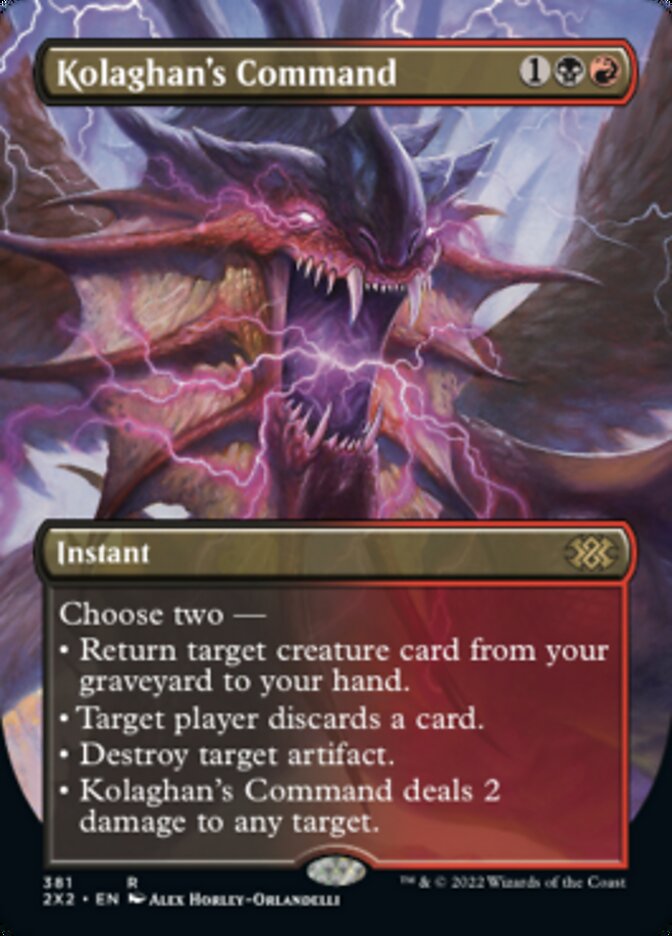 Kolaghan's Command (Borderless Alternate Art) [Double Masters 2022] MTG Single Magic: The Gathering    | Red Claw Gaming