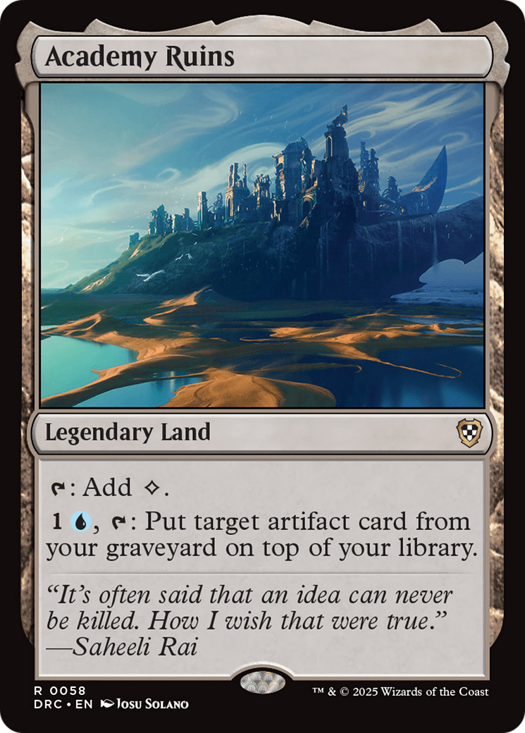 Academy Ruins [Aetherdrift Commander] MTG Single Magic: The Gathering | Red Claw Gaming