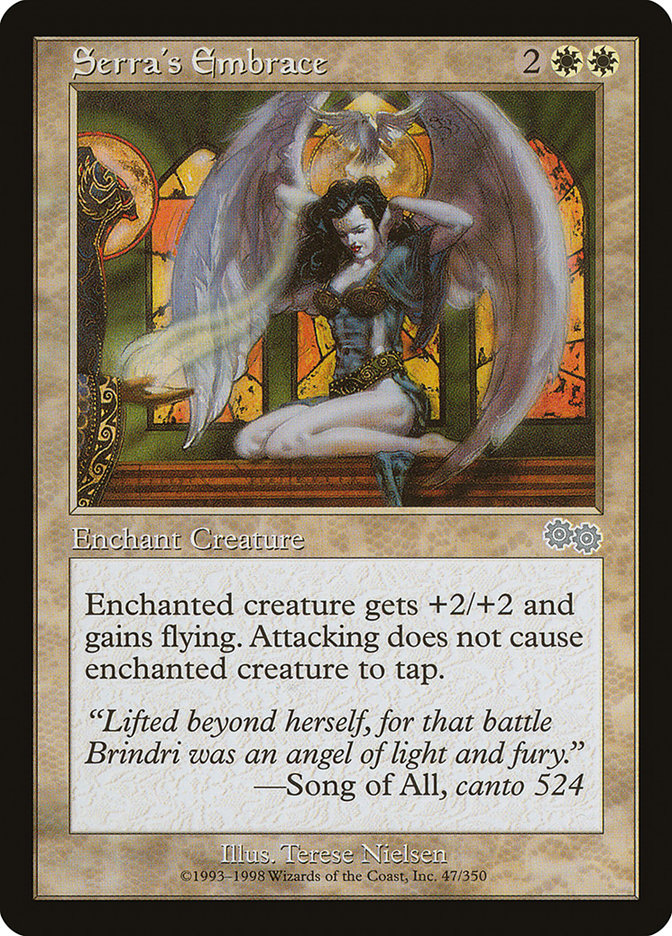 Serra's Embrace [Urza's Saga] MTG Single Magic: The Gathering | Red Claw Gaming