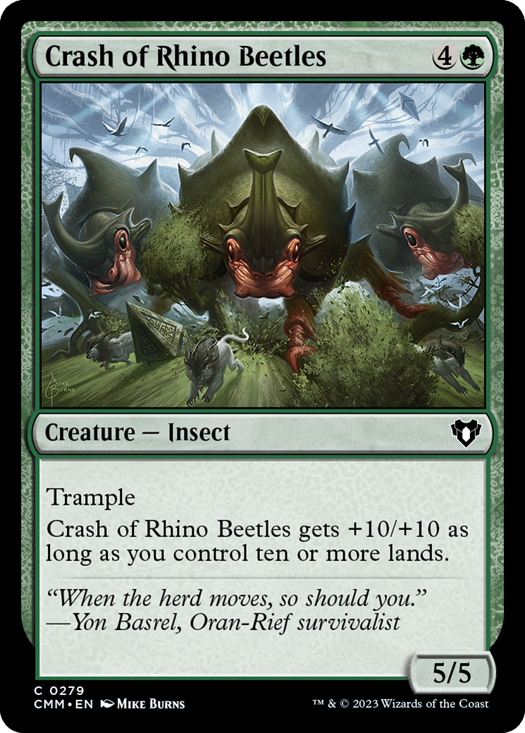 Crash of Rhino Beetles [Commander Masters] MTG Single Magic: The Gathering | Red Claw Gaming