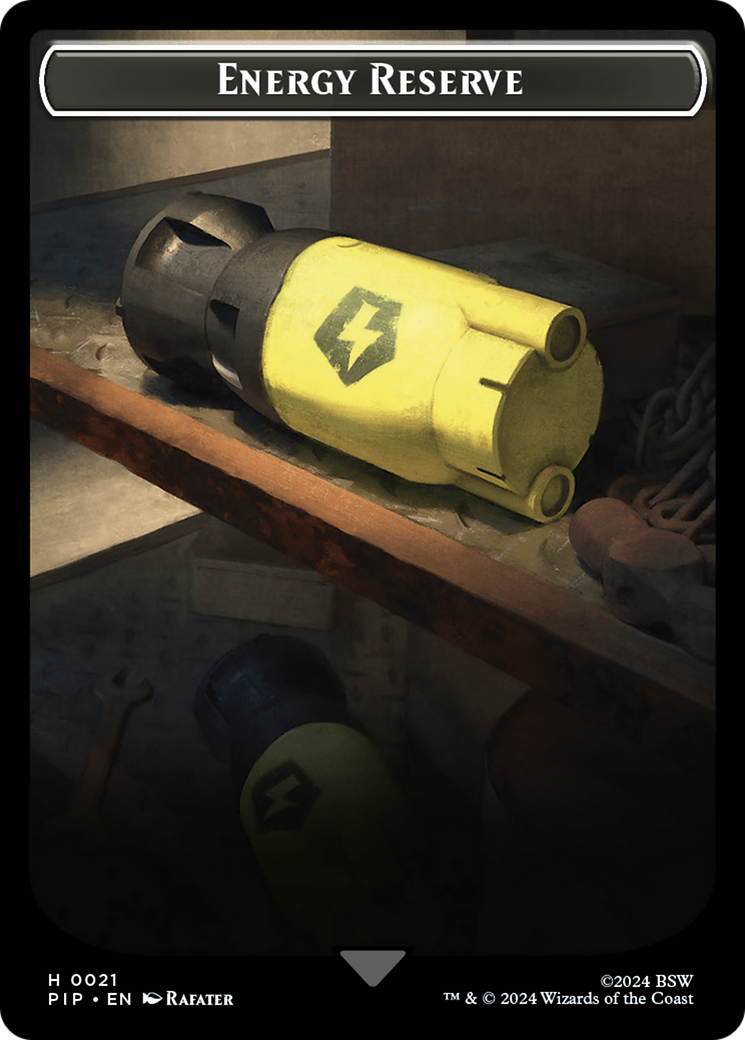 Energy Reserve // Robot Double-Sided Token [Fallout Tokens] MTG Single Magic: The Gathering | Red Claw Gaming