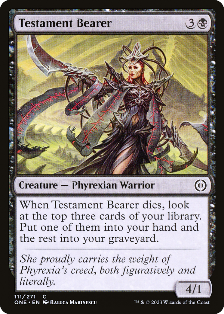 Testament Bearer [Phyrexia: All Will Be One] MTG Single Magic: The Gathering | Red Claw Gaming