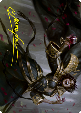 Bloodcrazed Socialite Art Card (Gold-Stamped Signature) [Innistrad: Crimson Vow Art Series] MTG Single Magic: The Gathering | Red Claw Gaming