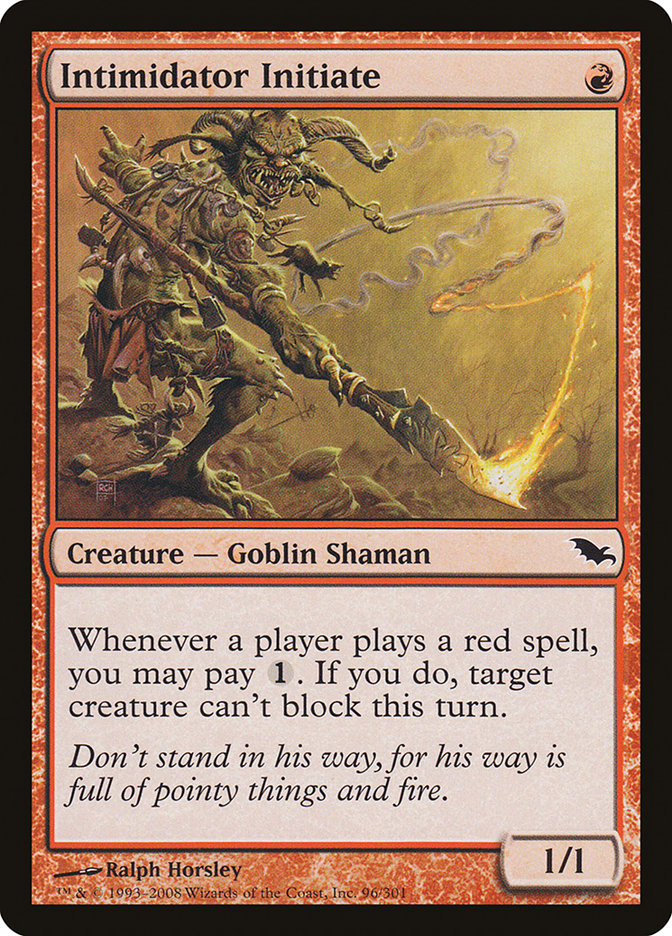 Intimidator Initiate [Shadowmoor] MTG Single Magic: The Gathering | Red Claw Gaming