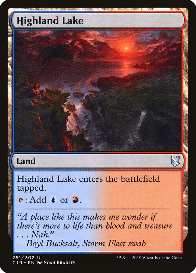 Highland Lake [Commander 2019] MTG Single Magic: The Gathering | Red Claw Gaming