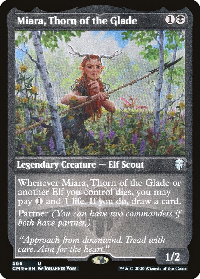 Miara, Thorn of the Glade (Etched) [Commander Legends] MTG Single Magic: The Gathering | Red Claw Gaming