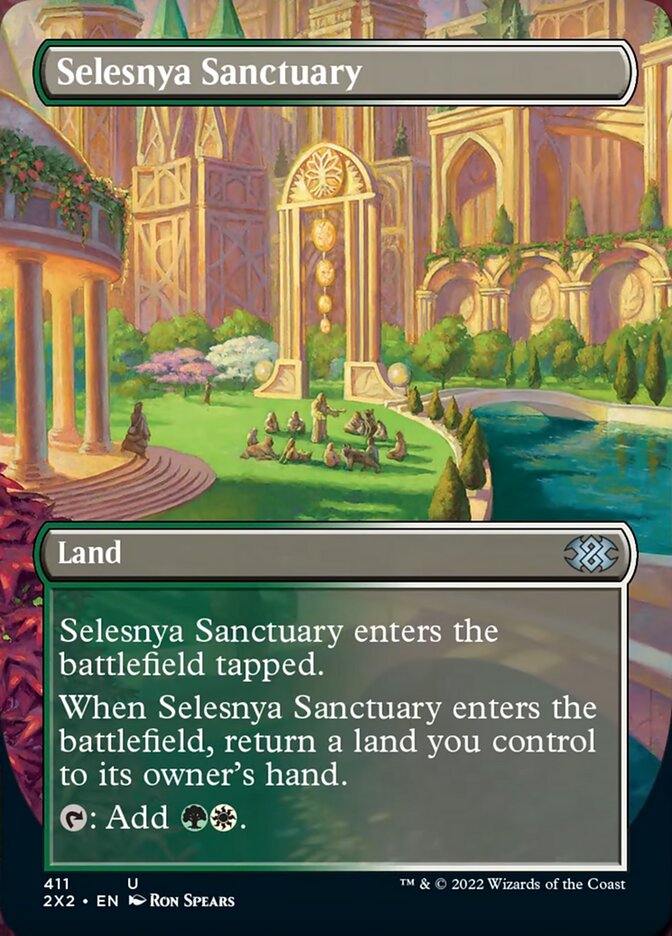 Selesnya Sanctuary (Borderless Alternate Art) [Double Masters 2022] MTG Single Magic: The Gathering    | Red Claw Gaming