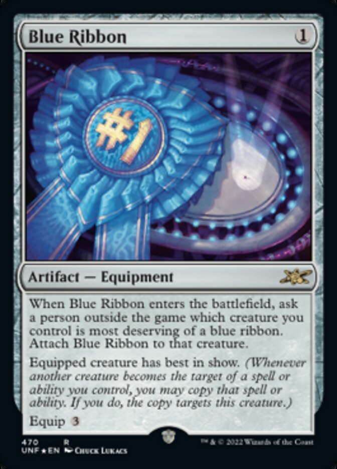 Blue Ribbon (Galaxy Foil) [Unfinity] MTG Single Magic: The Gathering    | Red Claw Gaming