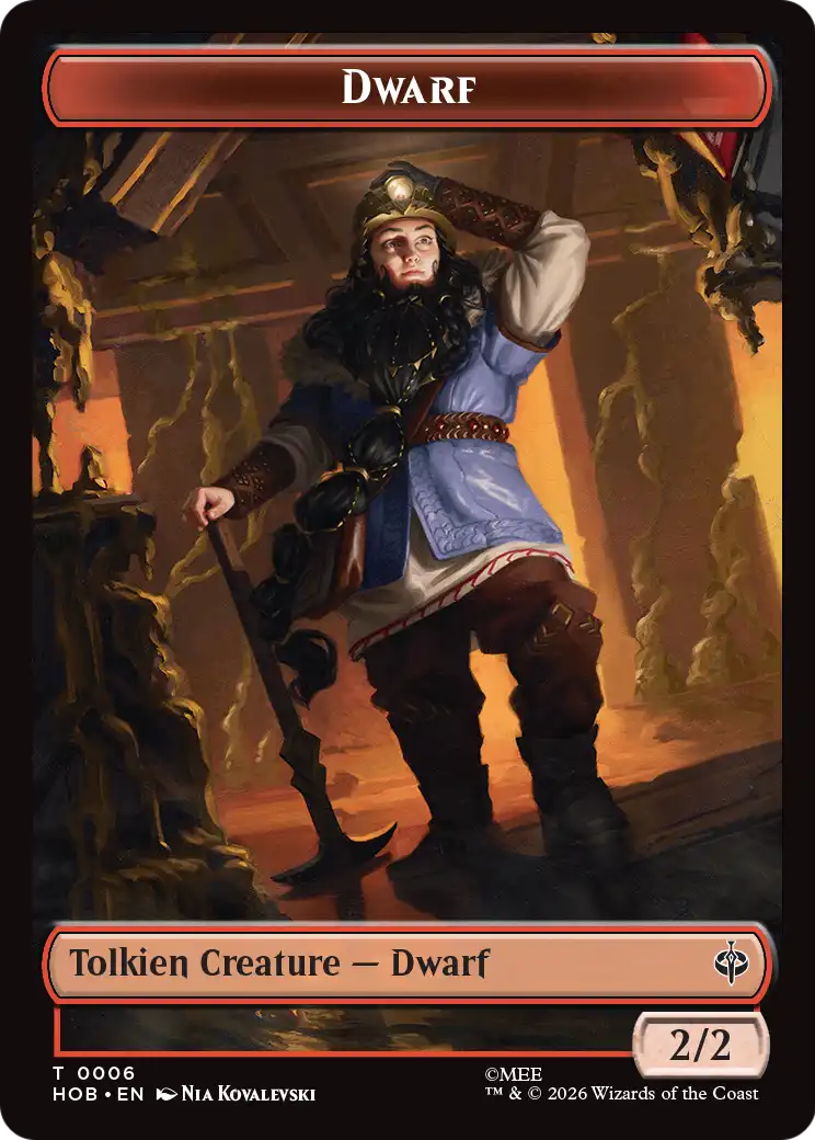 Human Soldier // Dwarf Double-Sided Token [The Hobbit Tokens] | Red Claw Gaming