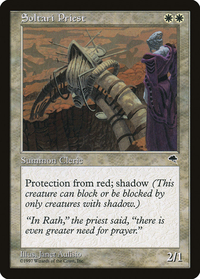 Soltari Priest [Tempest] MTG Single Magic: The Gathering | Red Claw Gaming
