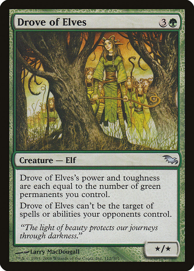 Drove of Elves [Shadowmoor] MTG Single Magic: The Gathering | Red Claw Gaming