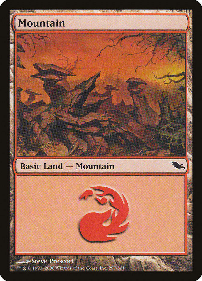 Mountain (297) [Shadowmoor] MTG Single Magic: The Gathering | Red Claw Gaming