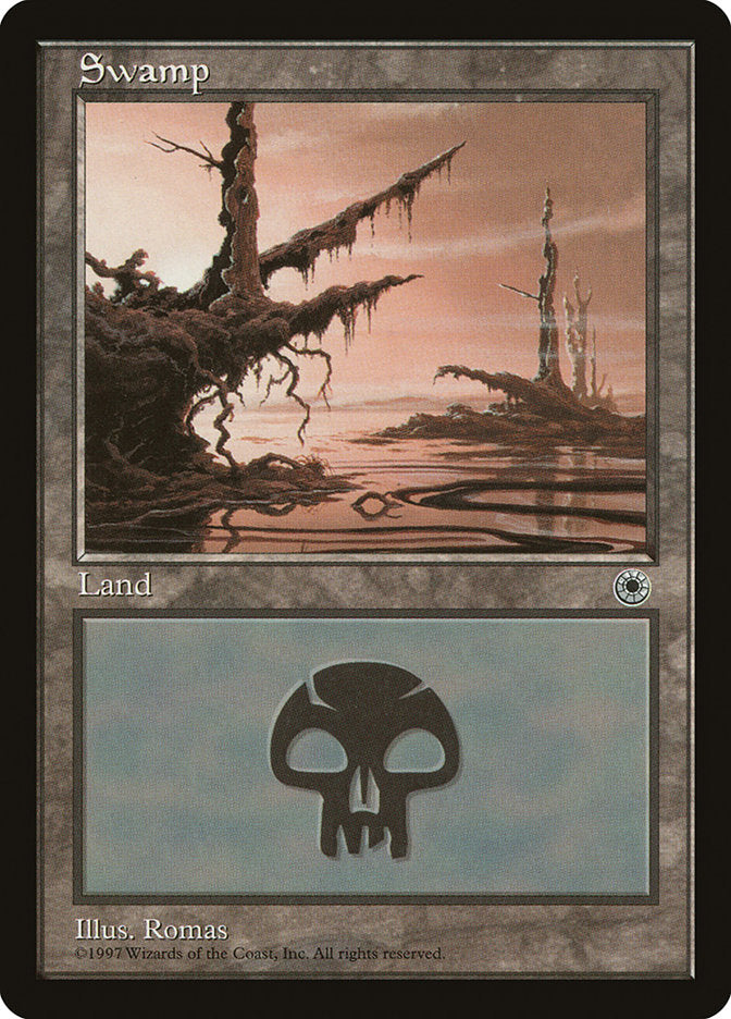 Swamp (Pink Sky) [Portal] MTG Single Magic: The Gathering | Red Claw Gaming