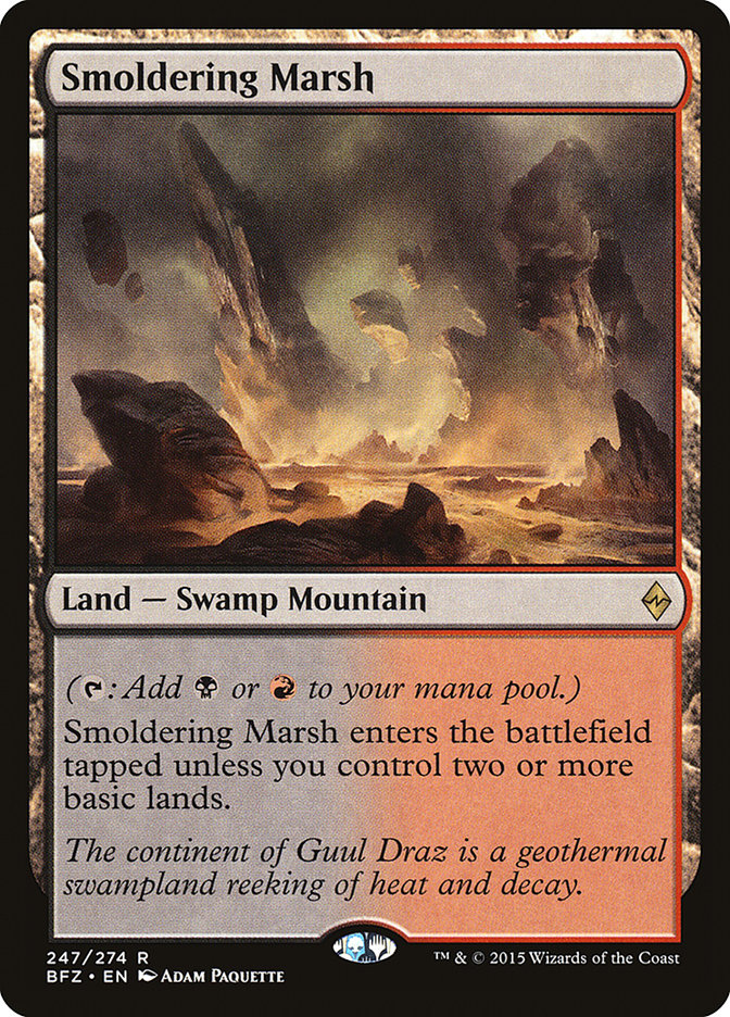 Smoldering Marsh [Battle for Zendikar] MTG Single Magic: The Gathering | Red Claw Gaming