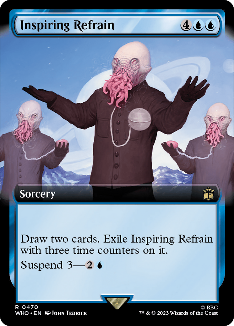 Inspiring Refrain (Extended Art) [Doctor Who] MTG Single Magic: The Gathering | Red Claw Gaming