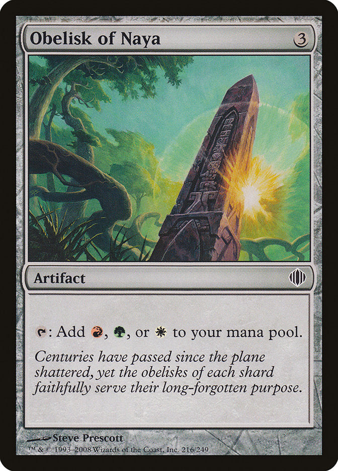 Obelisk of Naya [Shards of Alara] MTG Single Magic: The Gathering | Red Claw Gaming