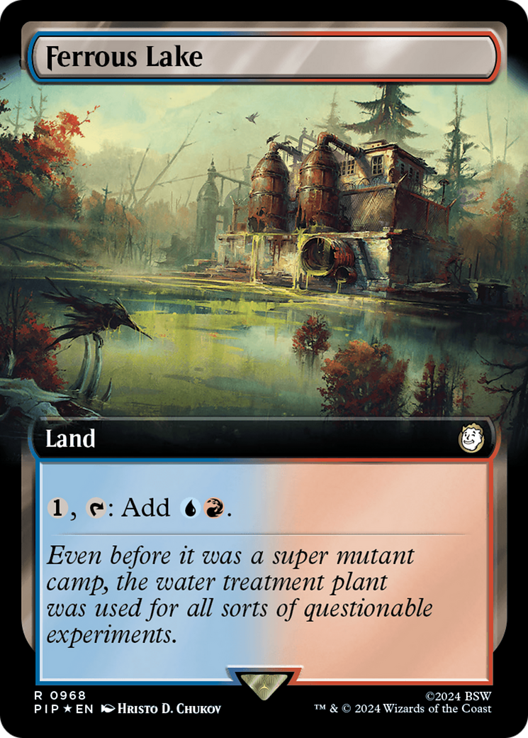 Ferrous Lake (Extended Art) (Surge Foil) [Fallout] MTG Single Magic: The Gathering    | Red Claw Gaming