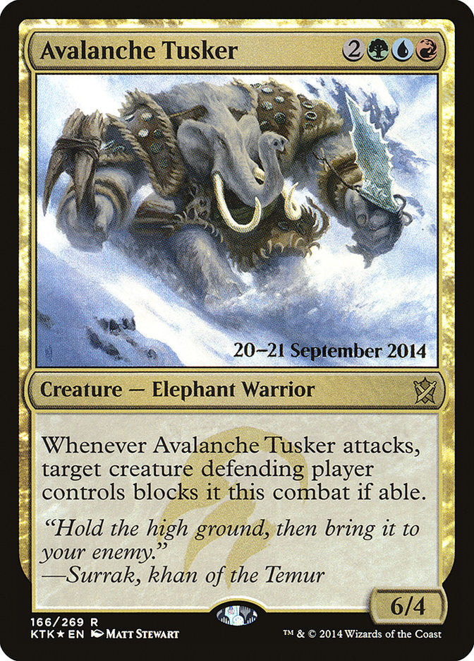 Avalanche Tusker [Khans of Tarkir Prerelease Promos] MTG Single Magic: The Gathering | Red Claw Gaming