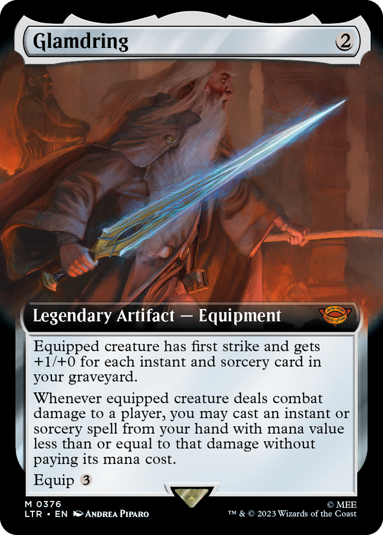 Glamdring (Extended Art) [The Lord of the Rings: Tales of Middle-Earth] MTG Single Magic: The Gathering | Red Claw Gaming