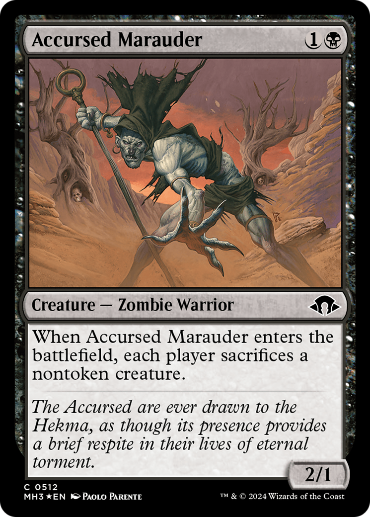 Accursed Marauder (Ripple Foil) [Modern Horizons 3] MTG Single Magic: The Gathering    | Red Claw Gaming