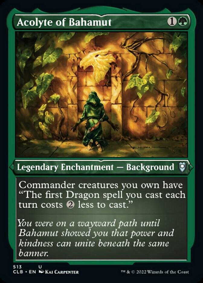 Acolyte of Bahamut (Foil Etched) [Commander Legends: Battle for Baldur's Gate] MTG Single Magic: The Gathering | Red Claw Gaming