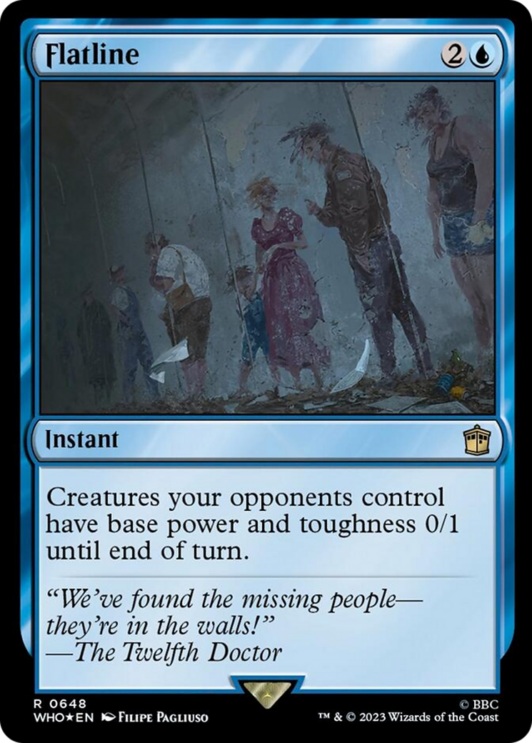 Flatline (Surge Foil) [Doctor Who] MTG Single Magic: The Gathering | Red Claw Gaming